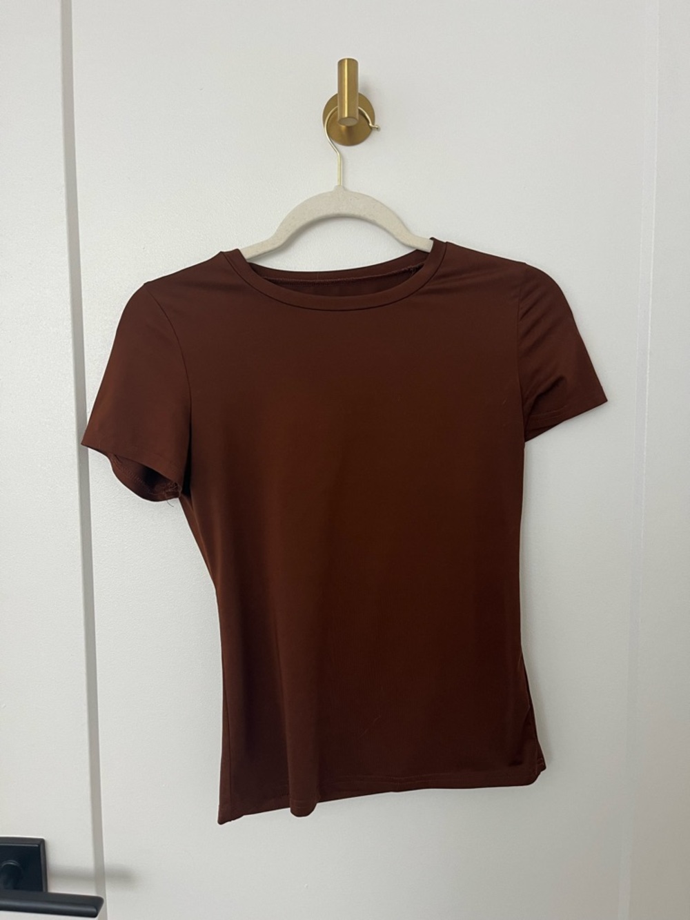 Classic Crewneck Women's Tee in Deep Brown